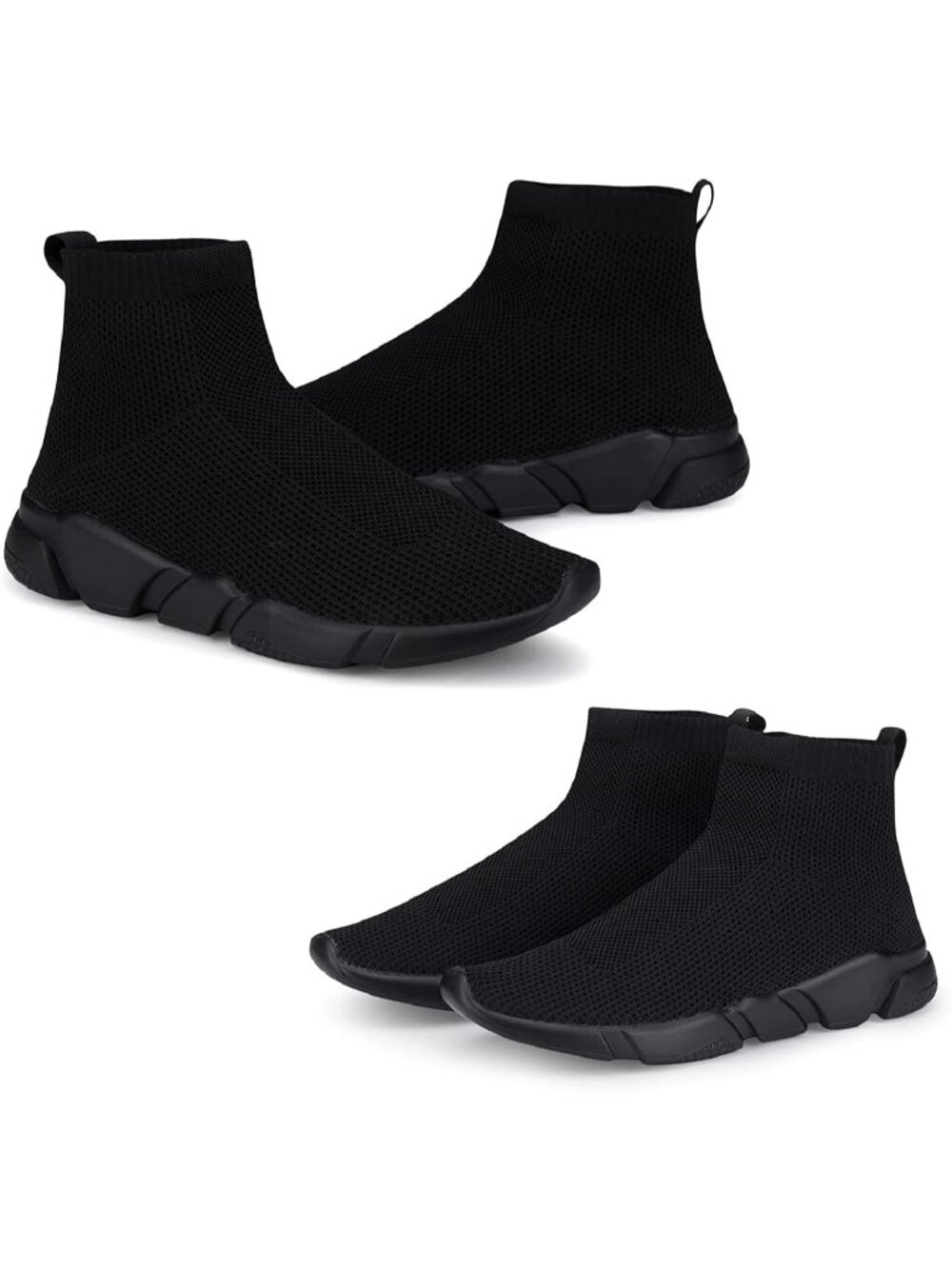 🆕Men's All Black Mesh Running Comfortable Lightweight Breathable Walking Shoes - Picture 4 of 6